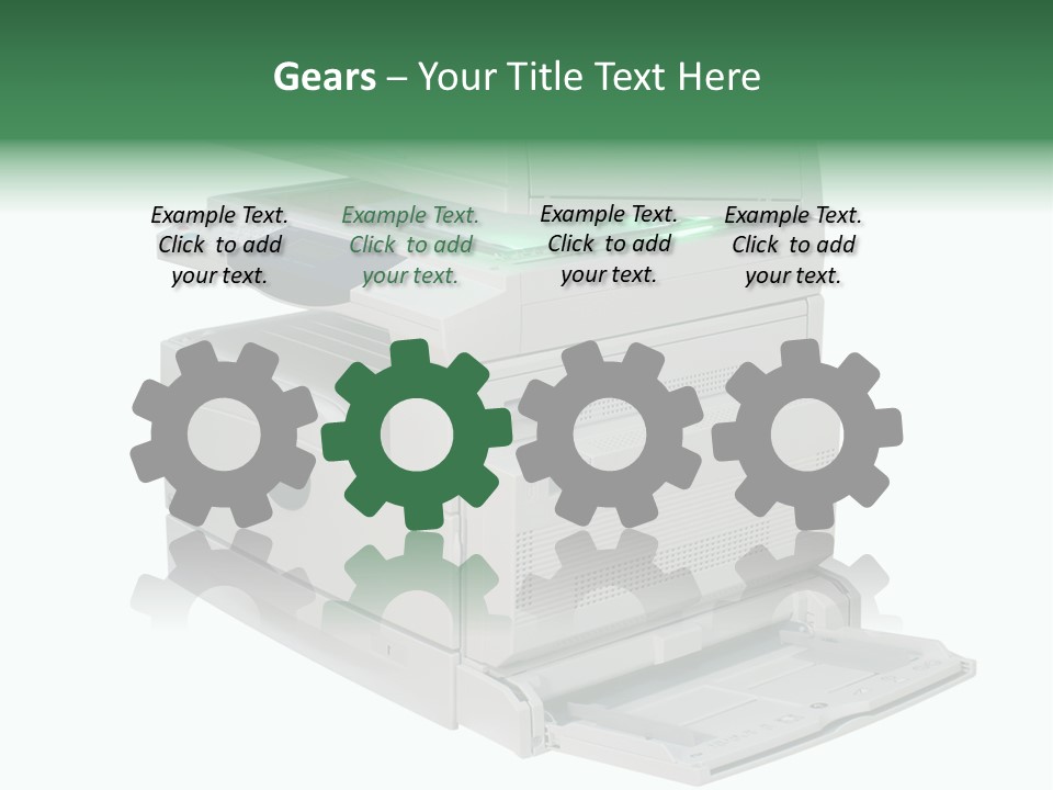 Multifunction Printer Isolated On White PowerPoint Template