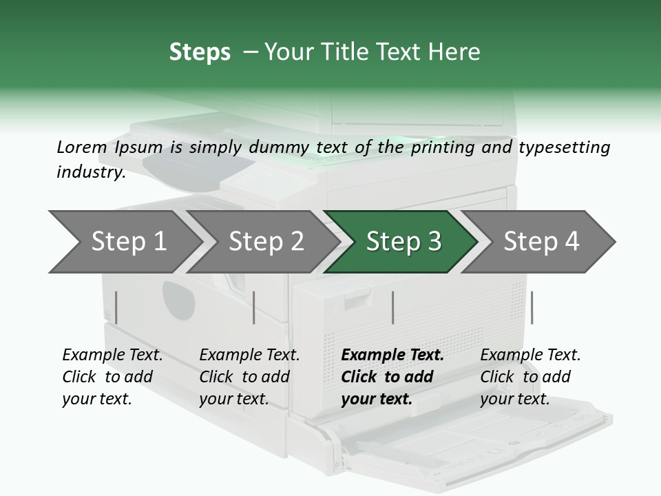 Multifunction Printer Isolated On White PowerPoint Template