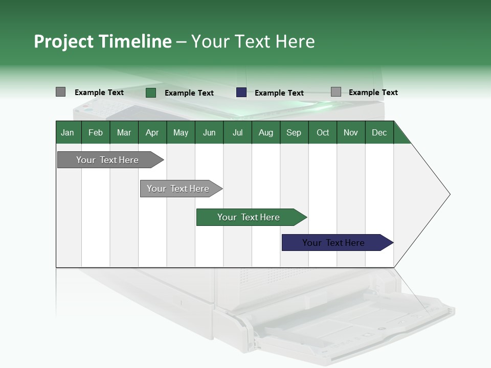 Multifunction Printer Isolated On White PowerPoint Template