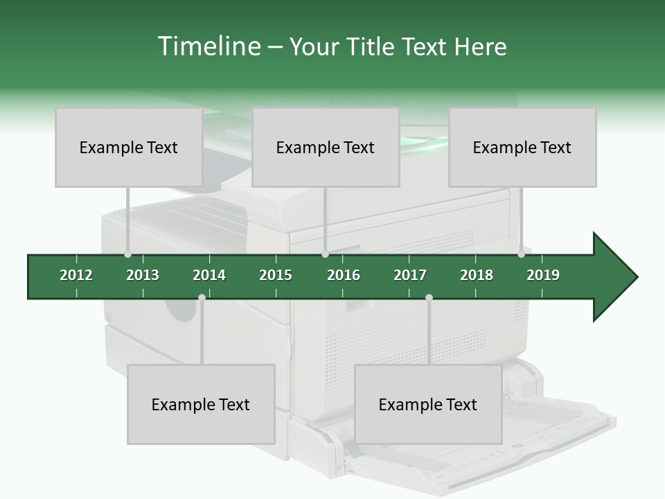 Multifunction Printer Isolated On White PowerPoint Template