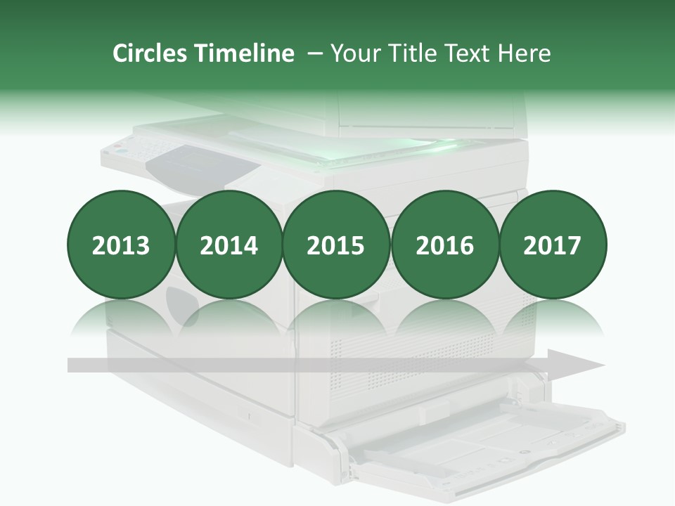 Multifunction Printer Isolated On White PowerPoint Template