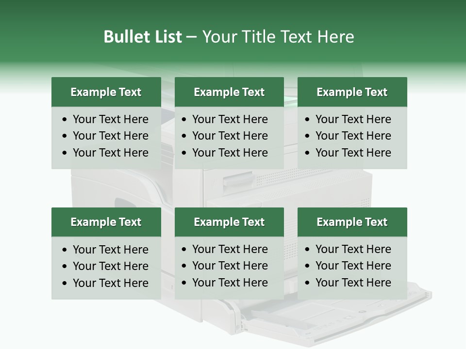 Multifunction Printer Isolated On White PowerPoint Template