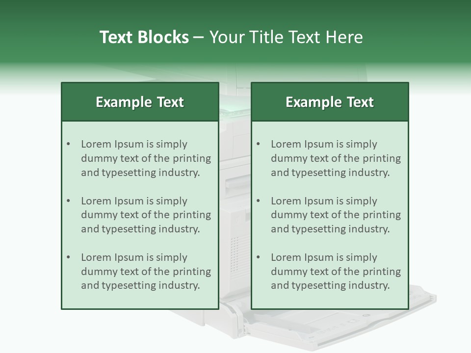 Multifunction Printer Isolated On White PowerPoint Template