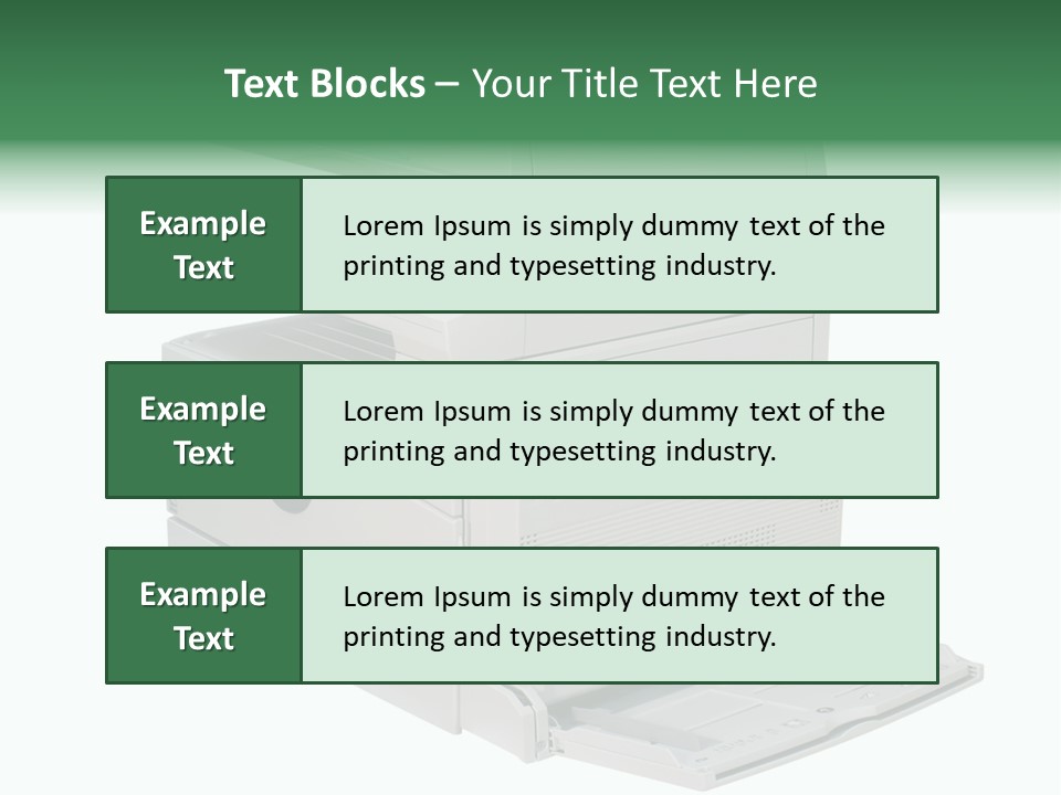 Multifunction Printer Isolated On White PowerPoint Template