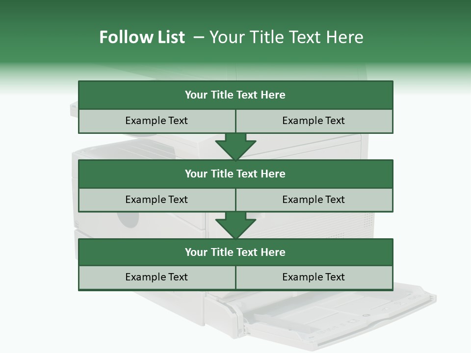 Multifunction Printer Isolated On White PowerPoint Template