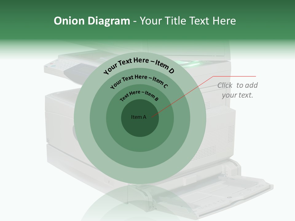 Multifunction Printer Isolated On White PowerPoint Template