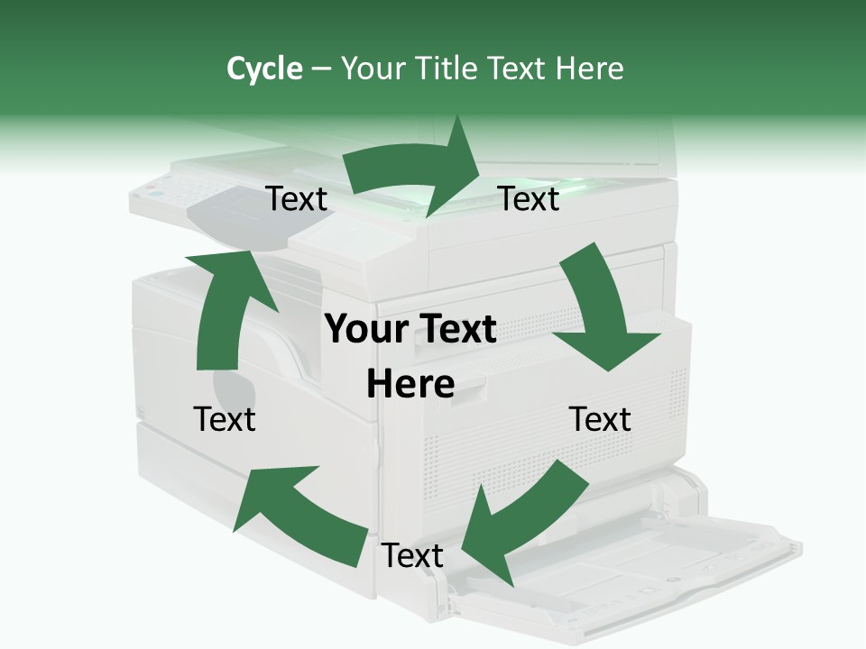 Multifunction Printer Isolated On White PowerPoint Template