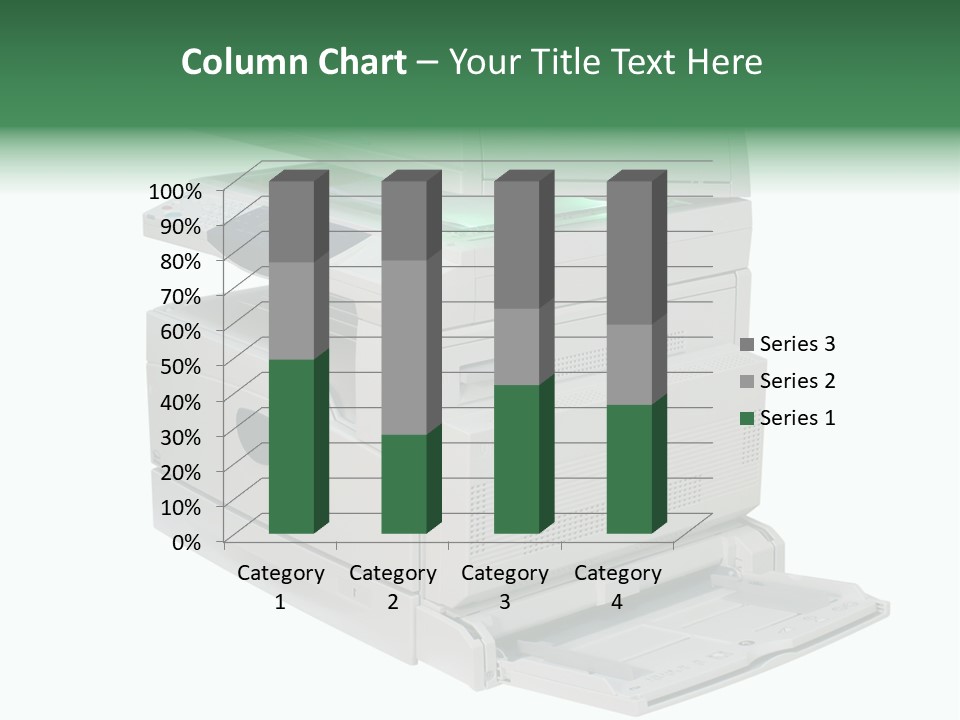 Multifunction Printer Isolated On White PowerPoint Template