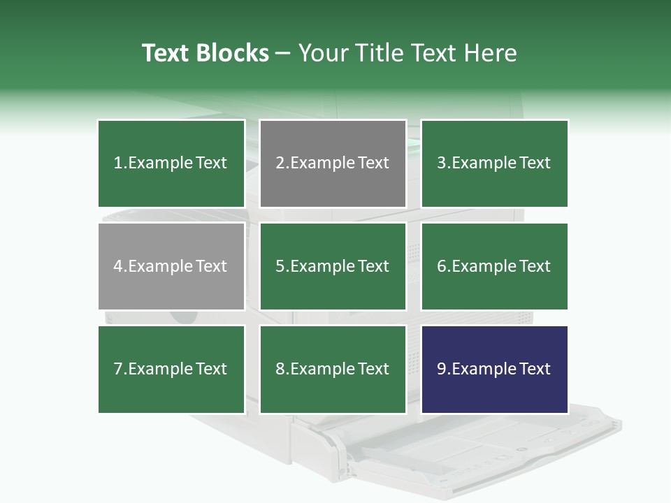 Multifunction Printer Isolated On White PowerPoint Template