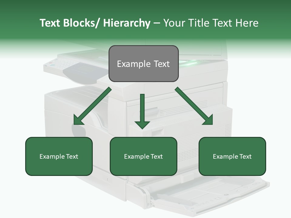 Multifunction Printer Isolated On White PowerPoint Template