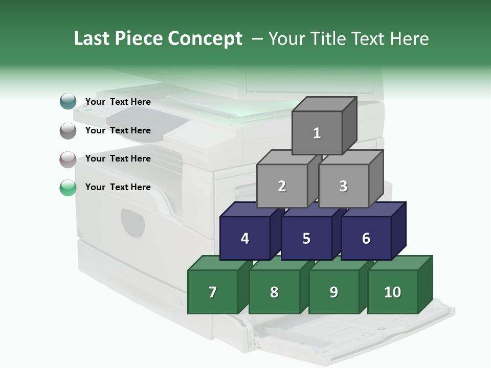 Multifunction Printer Isolated On White PowerPoint Template