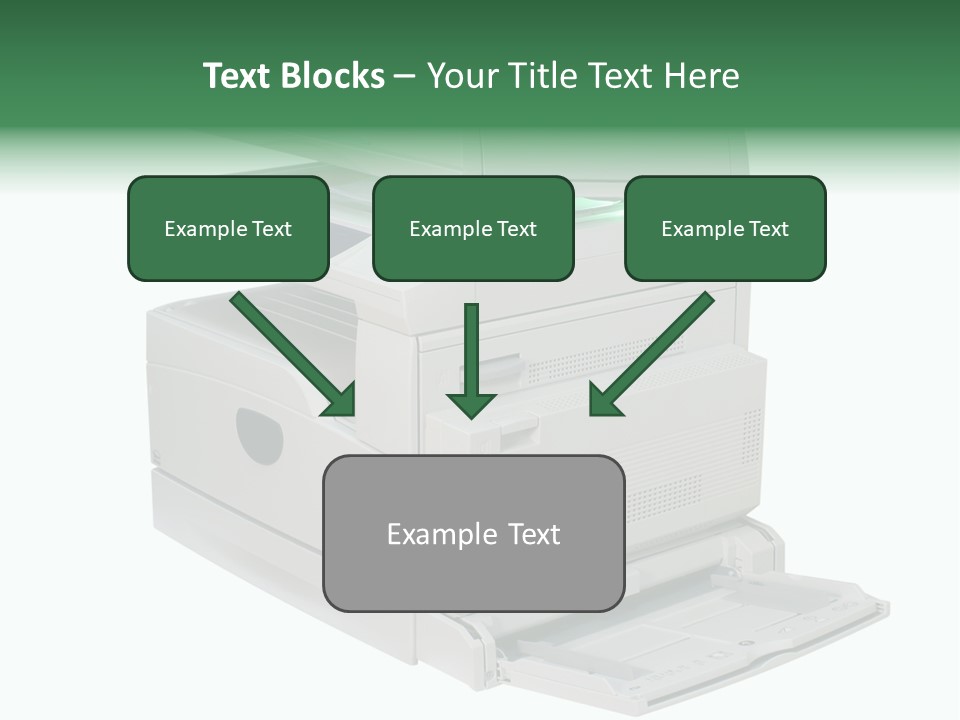 Multifunction Printer Isolated On White PowerPoint Template