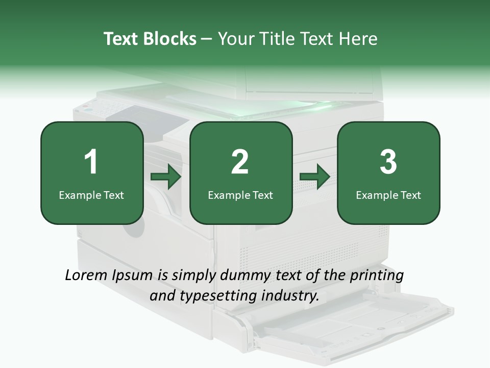 Multifunction Printer Isolated On White PowerPoint Template
