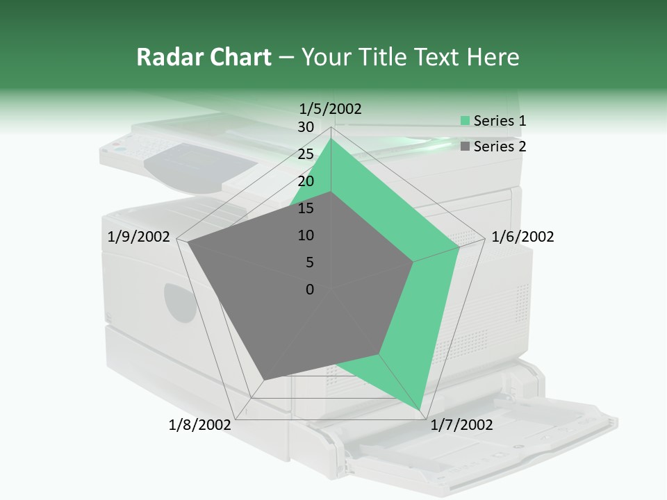 Multifunction Printer Isolated On White PowerPoint Template