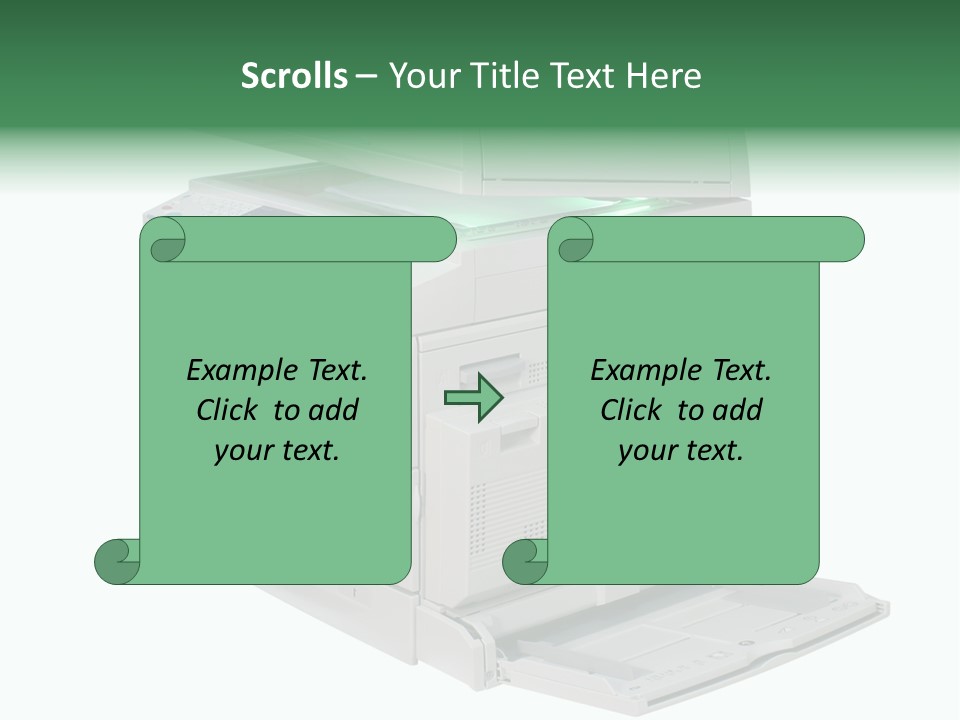 Multifunction Printer Isolated On White PowerPoint Template
