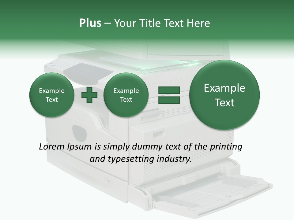 Multifunction Printer Isolated On White PowerPoint Template