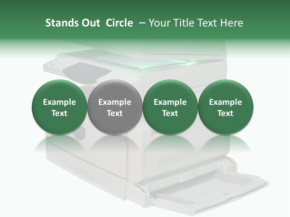 Multifunction Printer Isolated On White PowerPoint Template