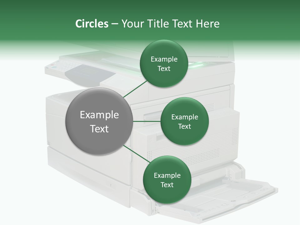 Multifunction Printer Isolated On White PowerPoint Template