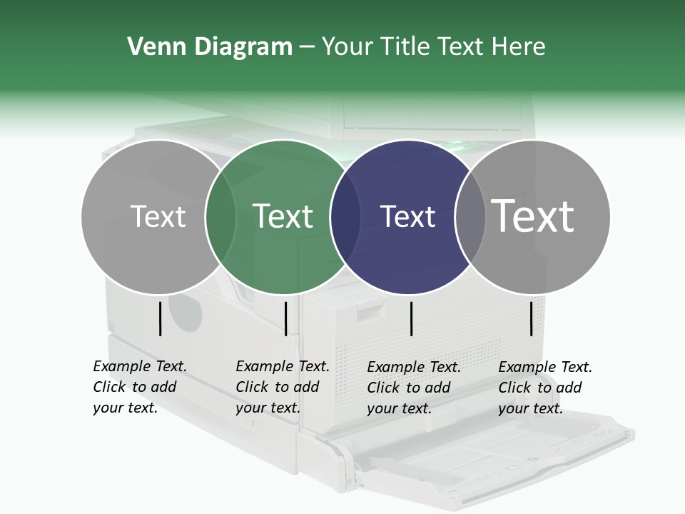 Multifunction Printer Isolated On White PowerPoint Template