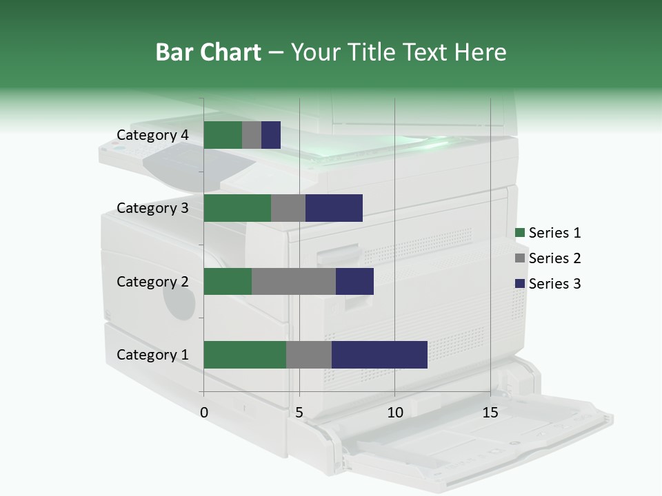 Multifunction Printer Isolated On White PowerPoint Template