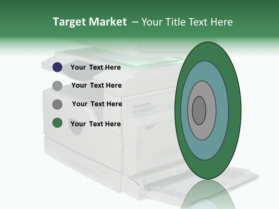 Multifunction Printer Isolated On White PowerPoint Template