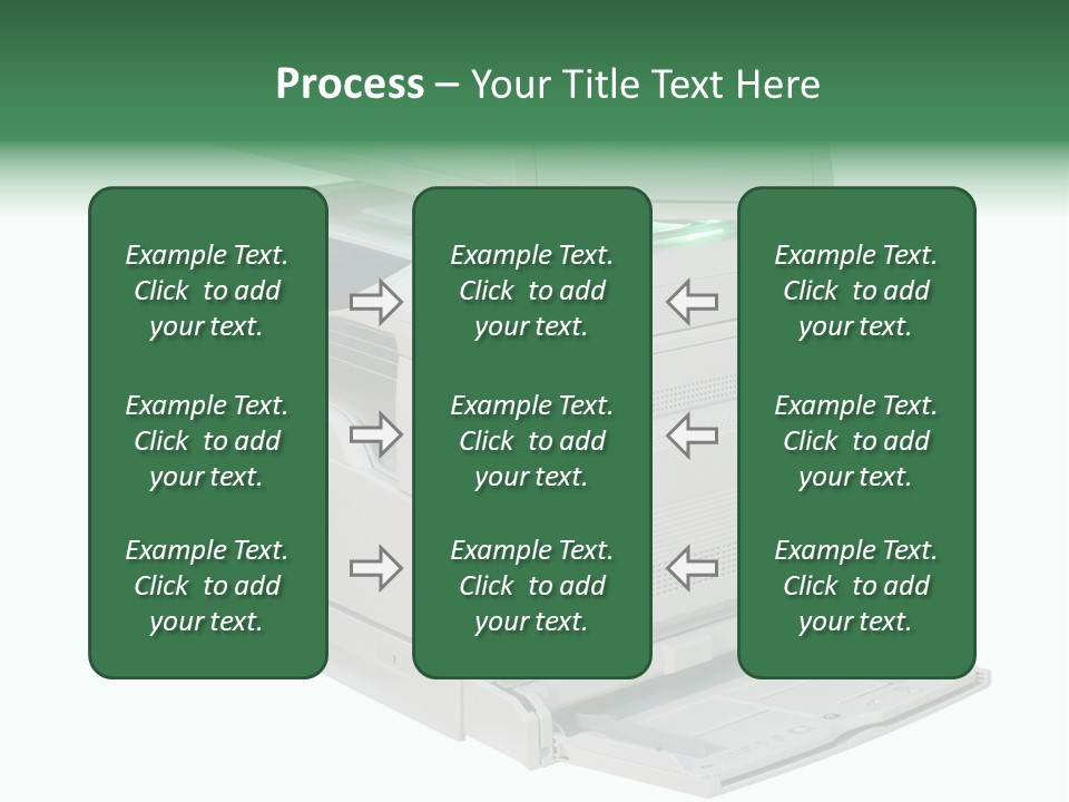 Multifunction Printer Isolated On White PowerPoint Template