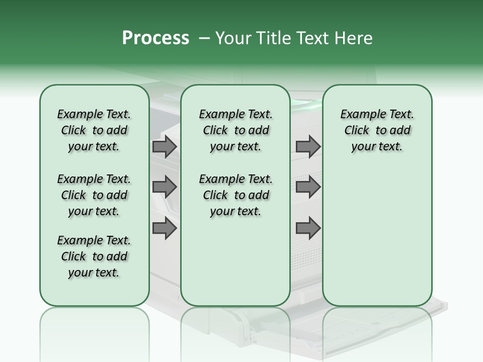 Multifunction Printer Isolated On White PowerPoint Template