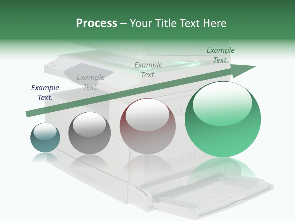 Multifunction Printer Isolated On White PowerPoint Template