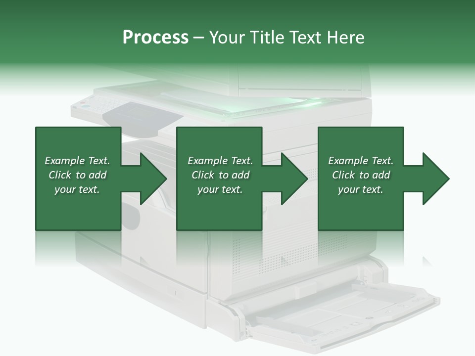 Multifunction Printer Isolated On White PowerPoint Template