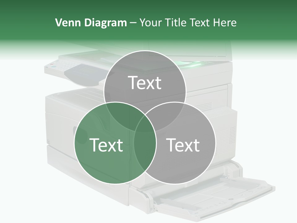 Multifunction Printer Isolated On White PowerPoint Template