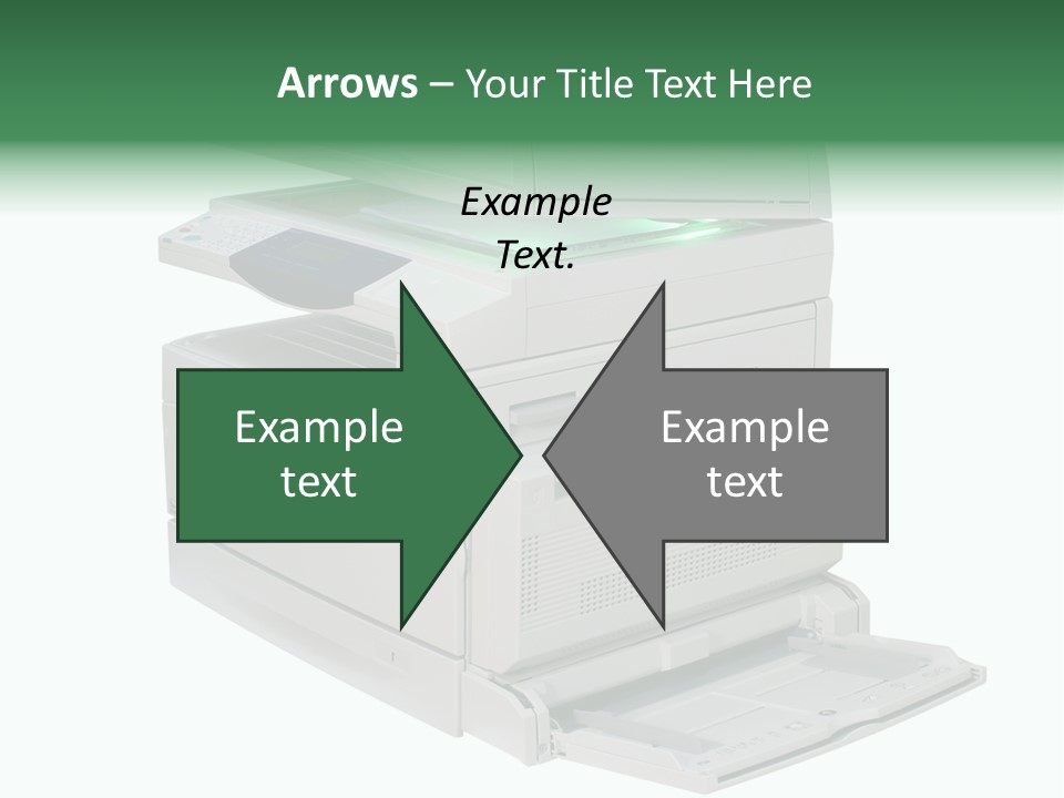 Multifunction Printer Isolated On White PowerPoint Template