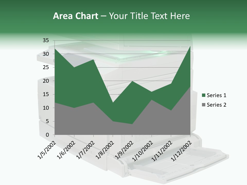Multifunction Printer Isolated On White PowerPoint Template