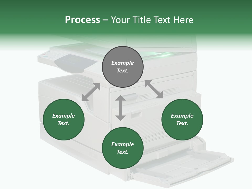 Multifunction Printer Isolated On White PowerPoint Template