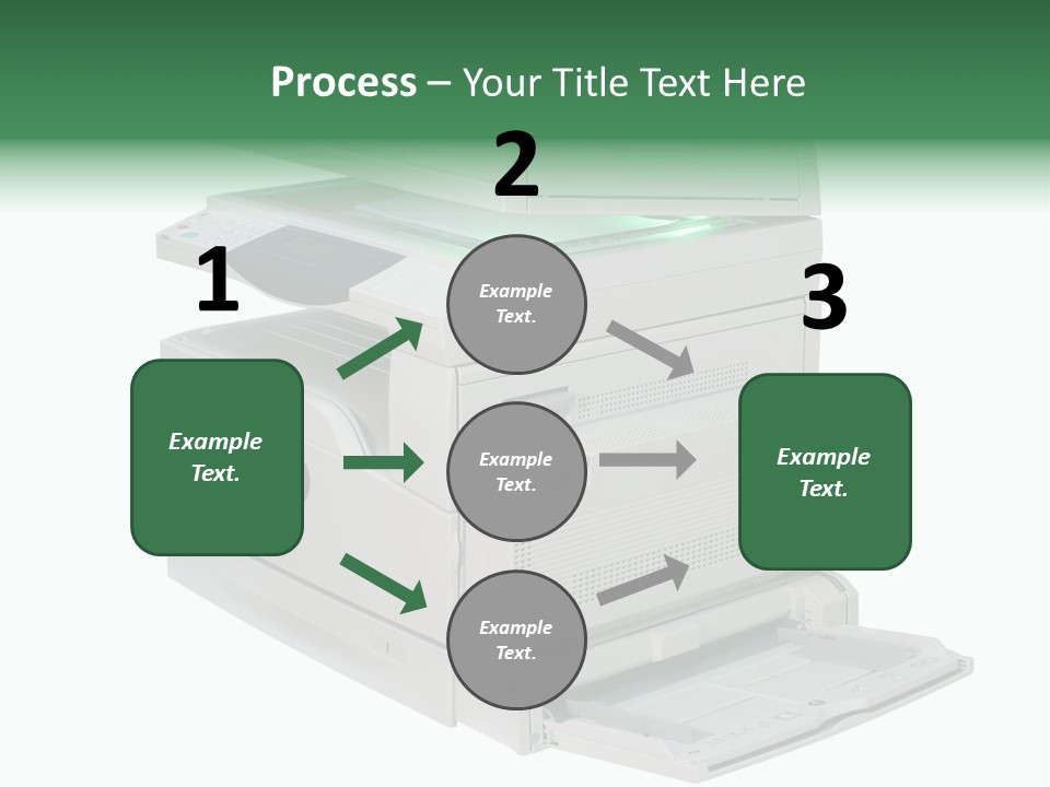 Multifunction Printer Isolated On White PowerPoint Template