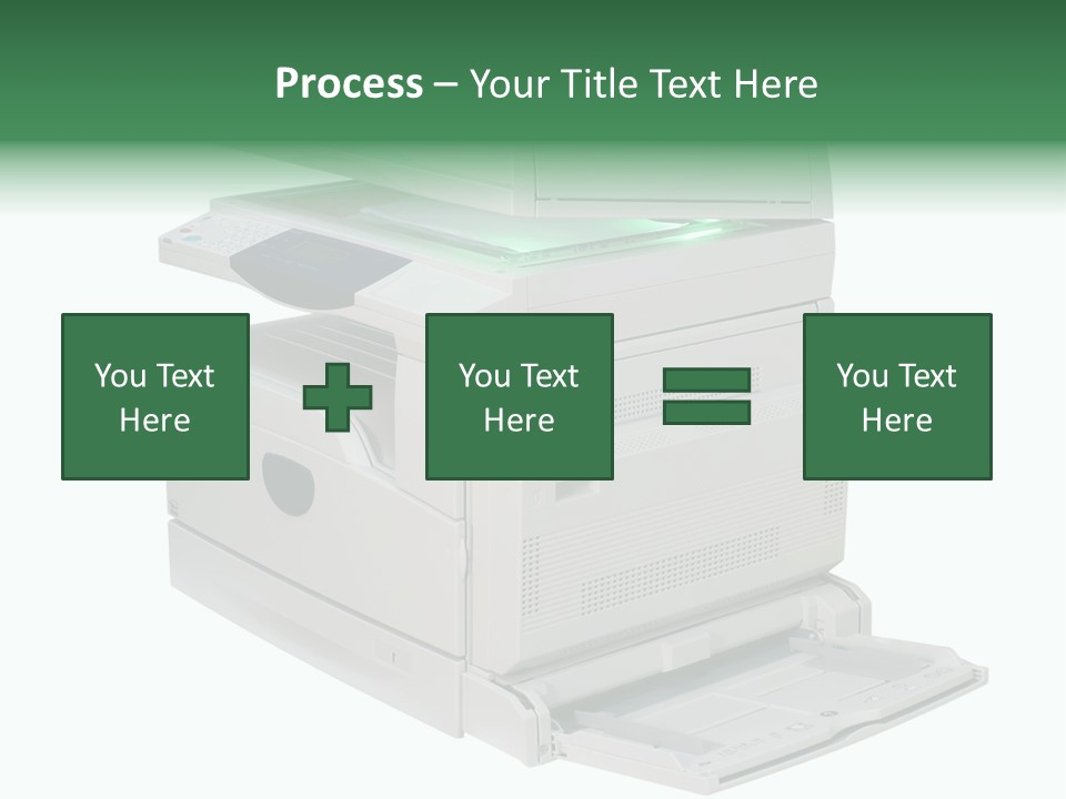Multifunction Printer Isolated On White PowerPoint Template