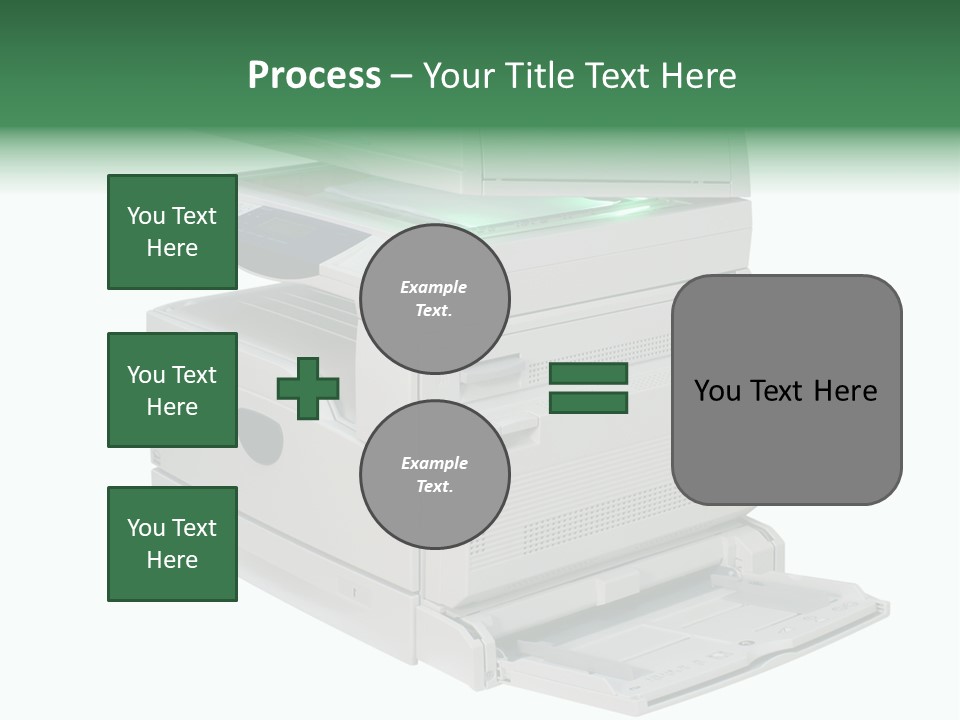 Multifunction Printer Isolated On White PowerPoint Template