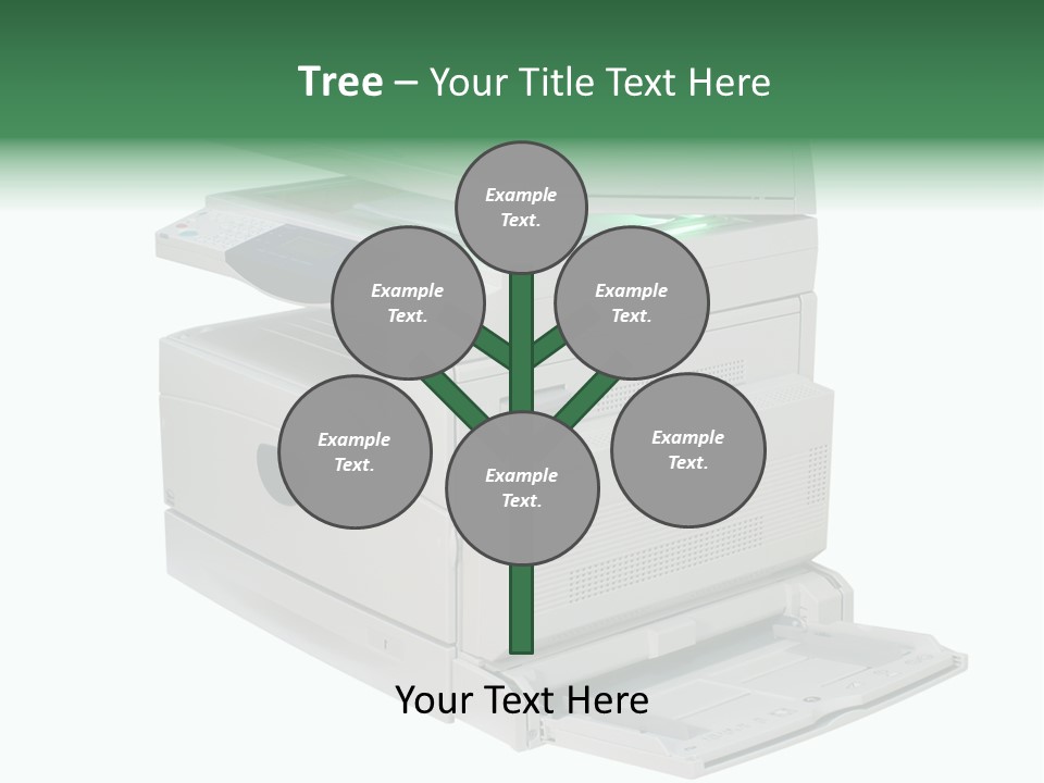 Multifunction Printer Isolated On White PowerPoint Template