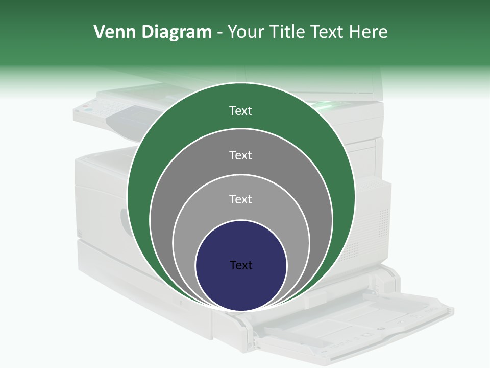 Multifunction Printer Isolated On White PowerPoint Template