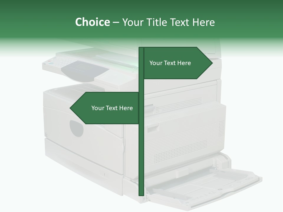 Multifunction Printer Isolated On White PowerPoint Template