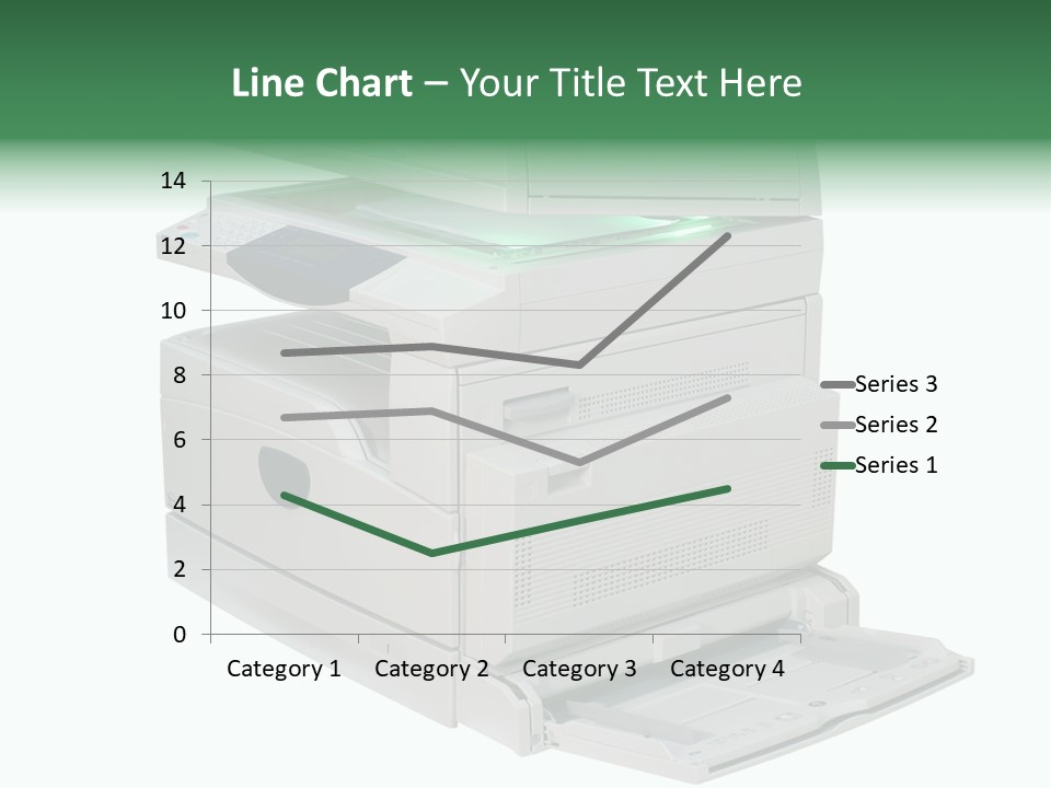 Multifunction Printer Isolated On White PowerPoint Template