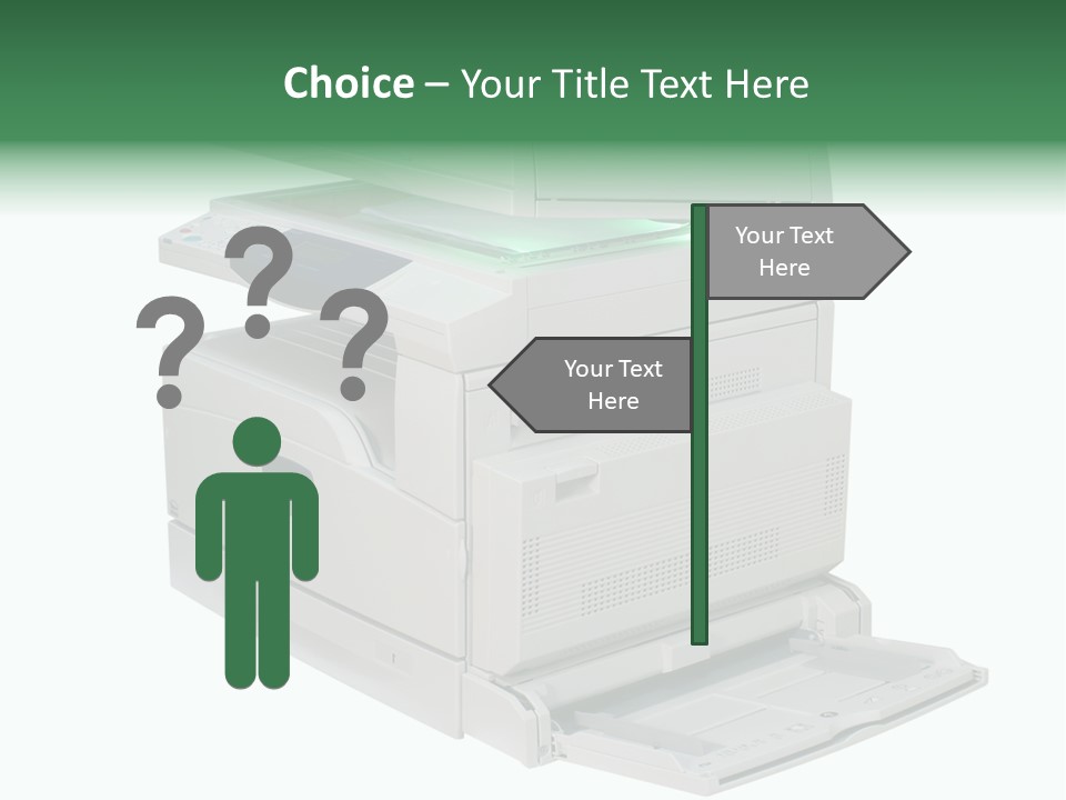 Multifunction Printer Isolated On White PowerPoint Template