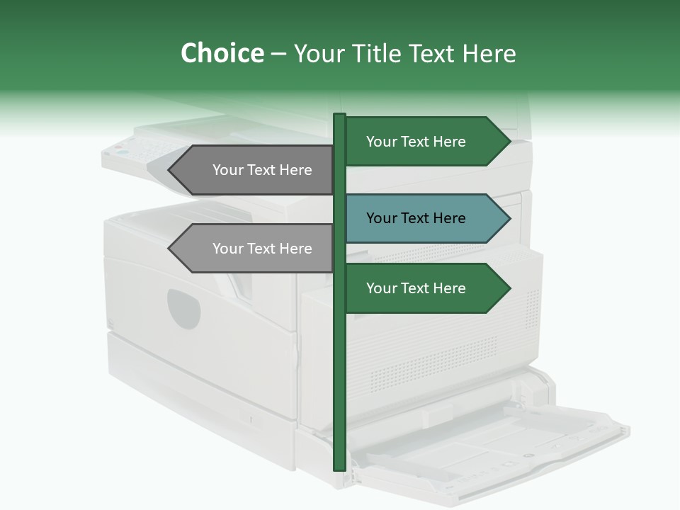 Multifunction Printer Isolated On White PowerPoint Template