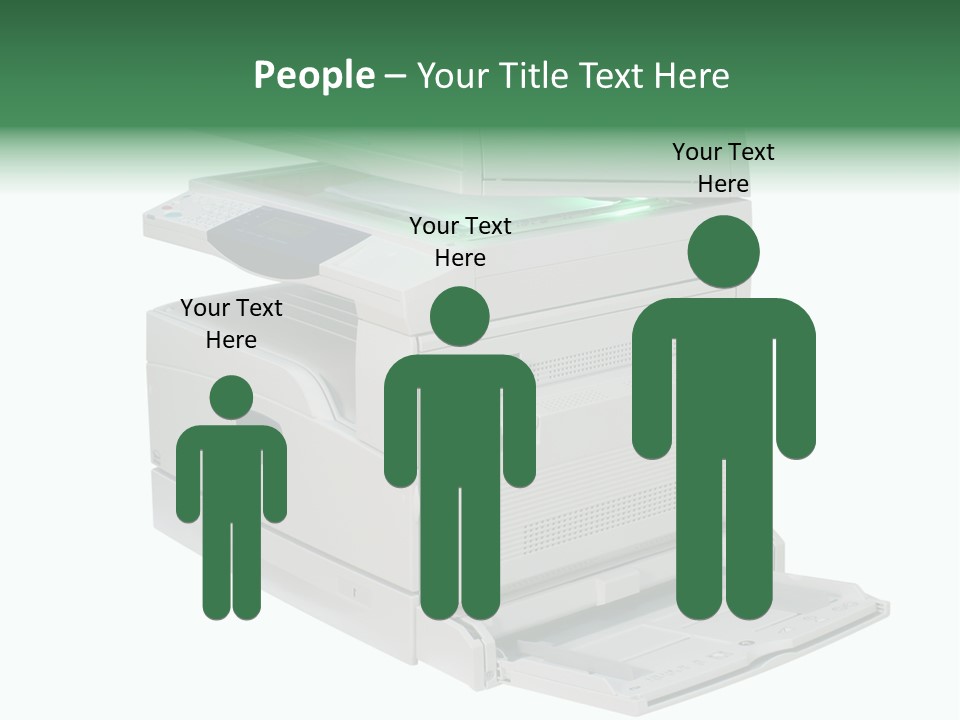 Multifunction Printer Isolated On White PowerPoint Template