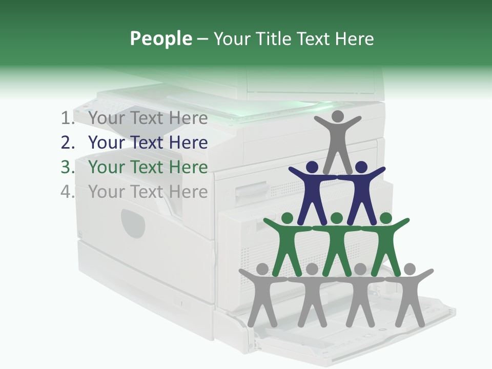 Multifunction Printer Isolated On White PowerPoint Template