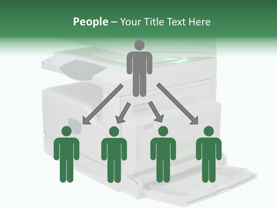 Multifunction Printer Isolated On White PowerPoint Template