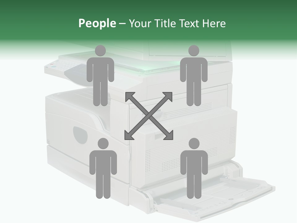 Multifunction Printer Isolated On White PowerPoint Template