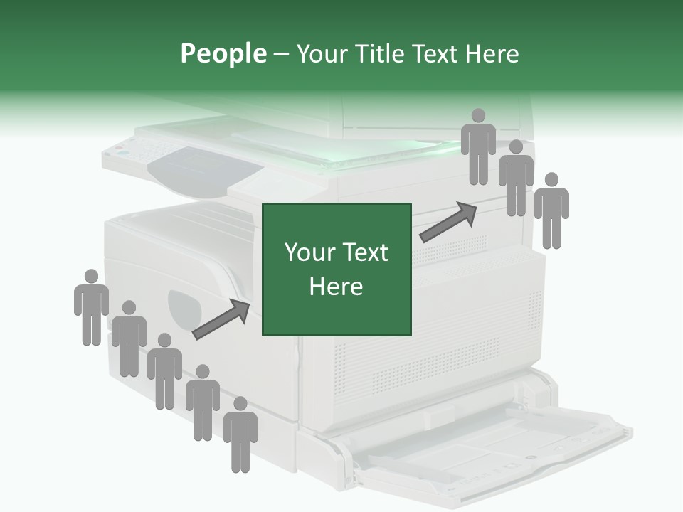 Multifunction Printer Isolated On White PowerPoint Template