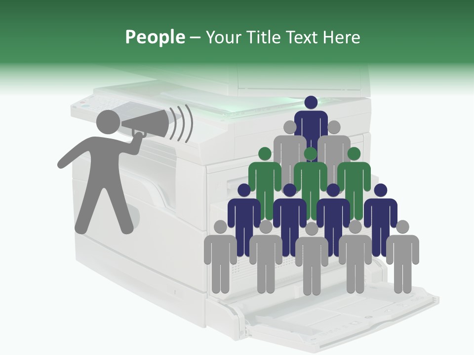 Multifunction Printer Isolated On White PowerPoint Template