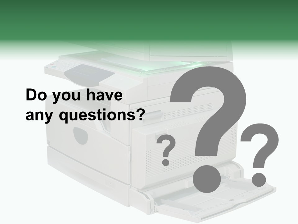 Multifunction Printer Isolated On White PowerPoint Template