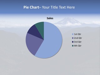 Mount Adams Surrounded By Clouds In Early Morning Light PowerPoint Template